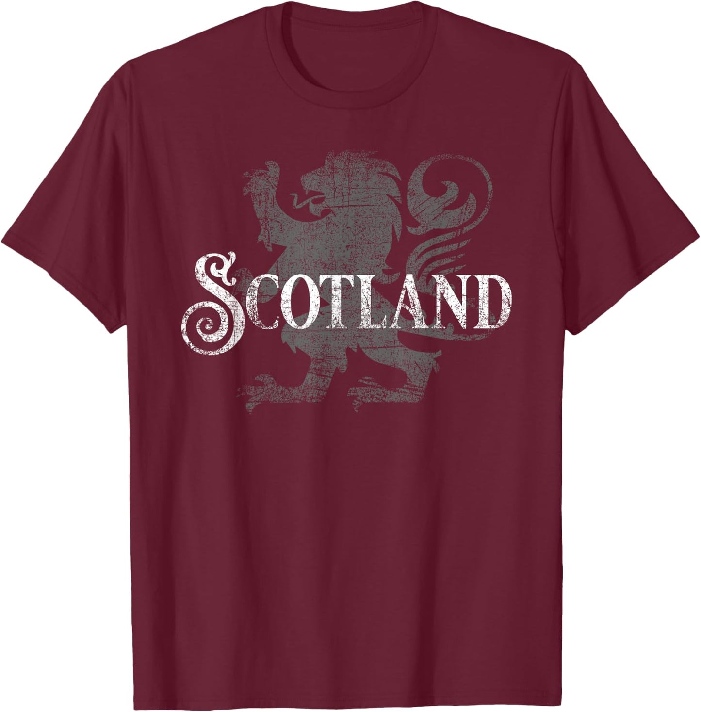 Flag of Scotland Lion Rampant Heraldry Scottish Pride Gift T-Shirt - T-Shirt | Maroon