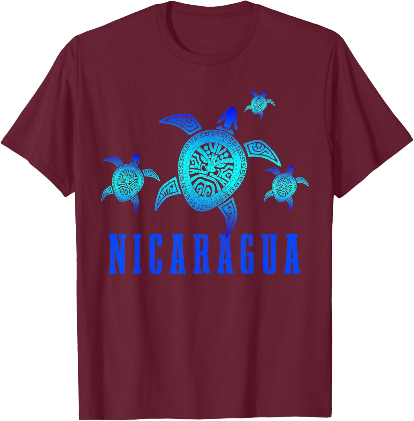 Nicaragua Sea Turtles Scuba Diving Diver Souvenir T-Shirt - T-Shirt | Maroon