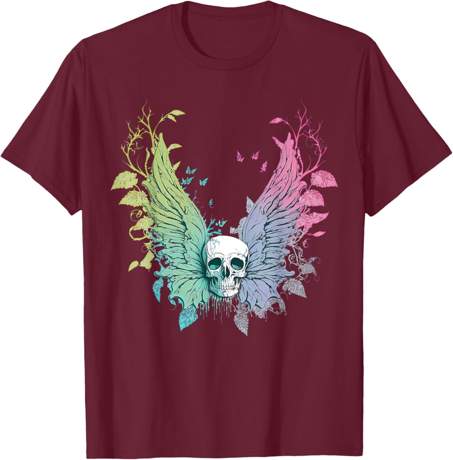 Goth Fairycore Aesthetic gothic fairy Aesthetic T-Shirt - T-Shirt | Maroon