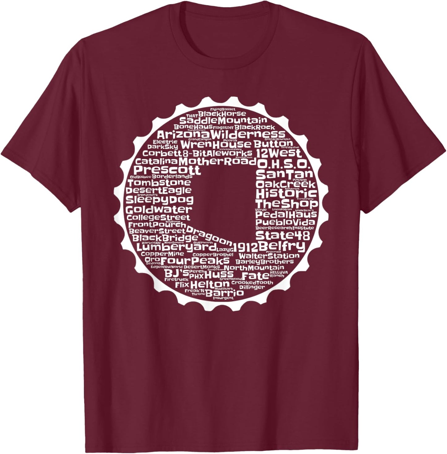 Drink Local Arizona Breweries T-Shirt - T-Shirt | Maroon