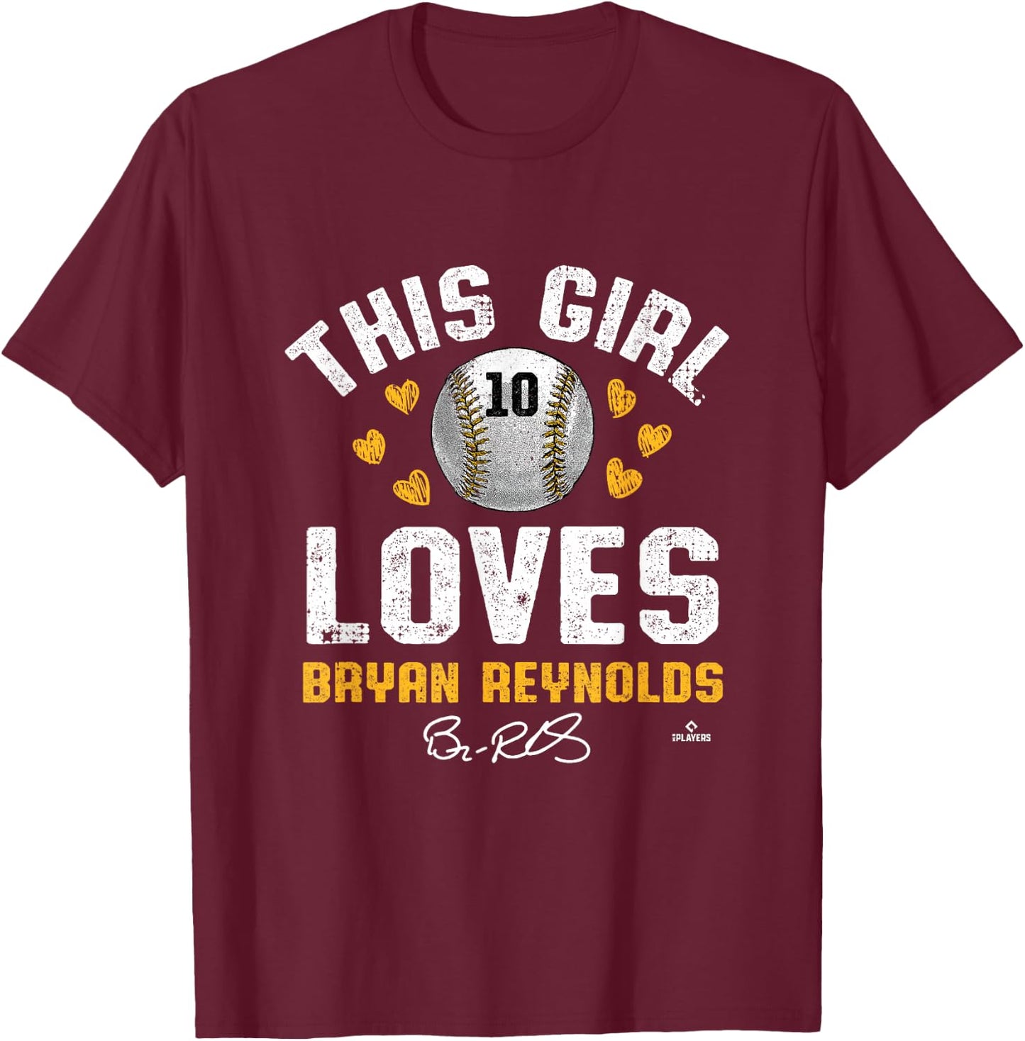 This Girl Loves Bryan Reynolds Pittsburgh MLBPA T-Shirt - T-Shirt | Maroon