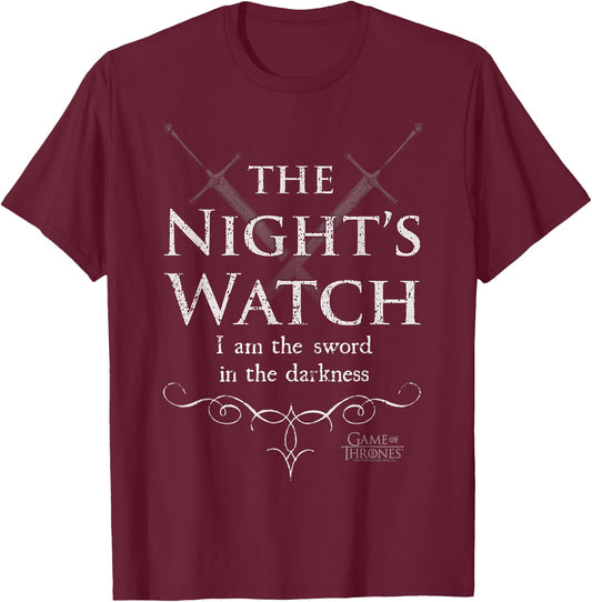 Game Of Thrones The Night's Watch I Am The Sword T-Shirt - T-Shirt | Maroon