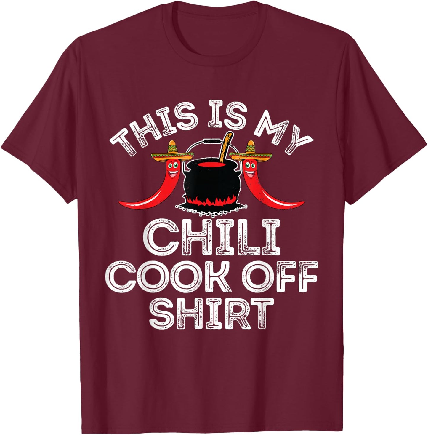 Funny Chili Cook Off Gift Women Kids T-Shirt - T-Shirt | Maroon