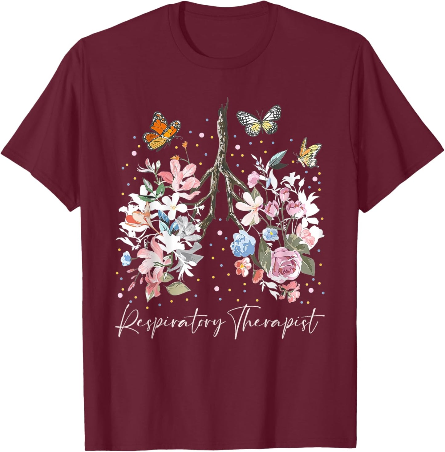 Funny Respiratory Therapist Therapy Lung Happy Easter Day T-Shirt - T-Shirt | Maroon