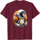 Space Vintage Travel Astronaut Monkey Astronaut T-Shirt - T-Shirt | Maroon