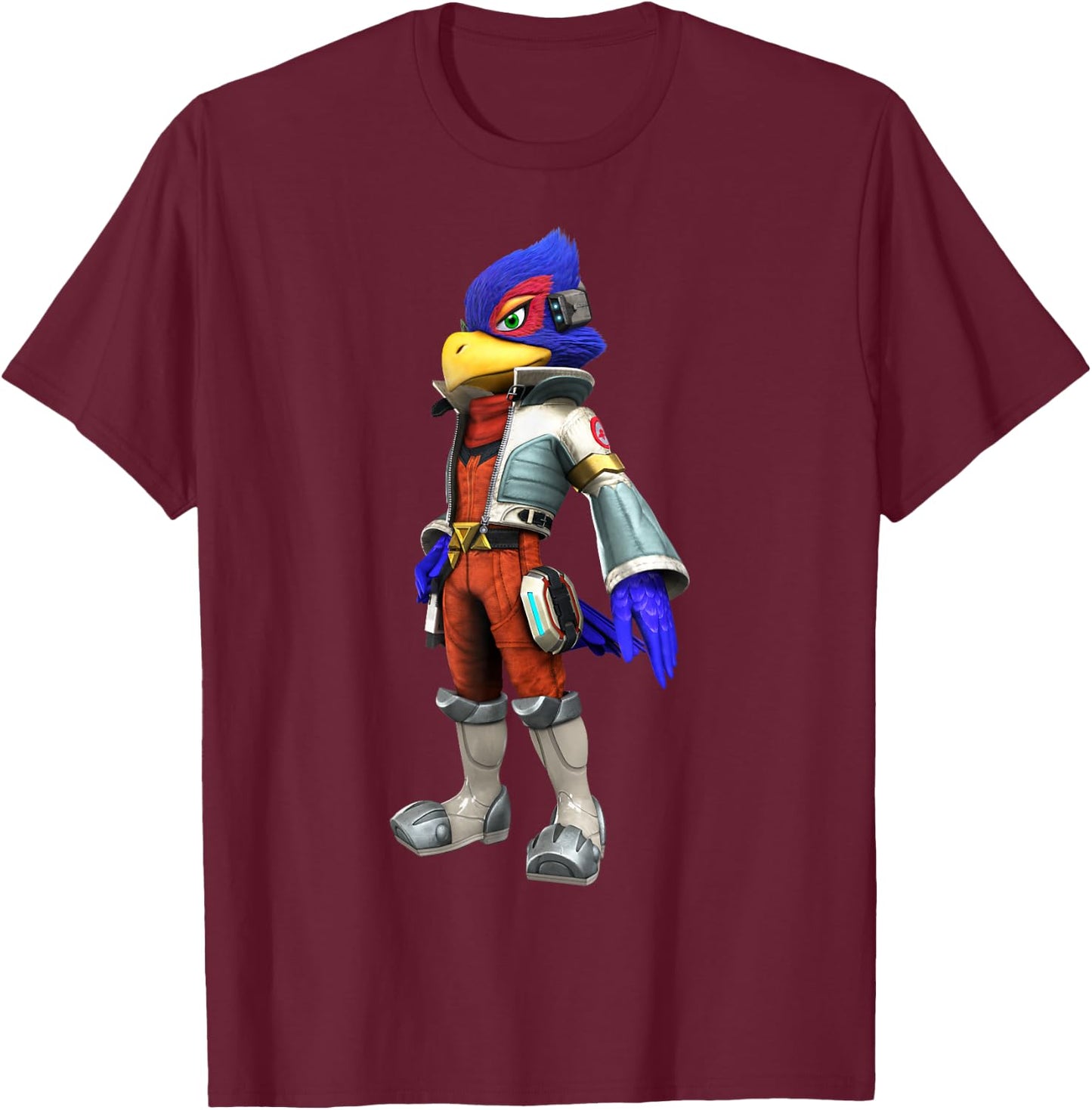 Star Fox Falco 3D Poster T-Shirt - T-Shirt | Maroon