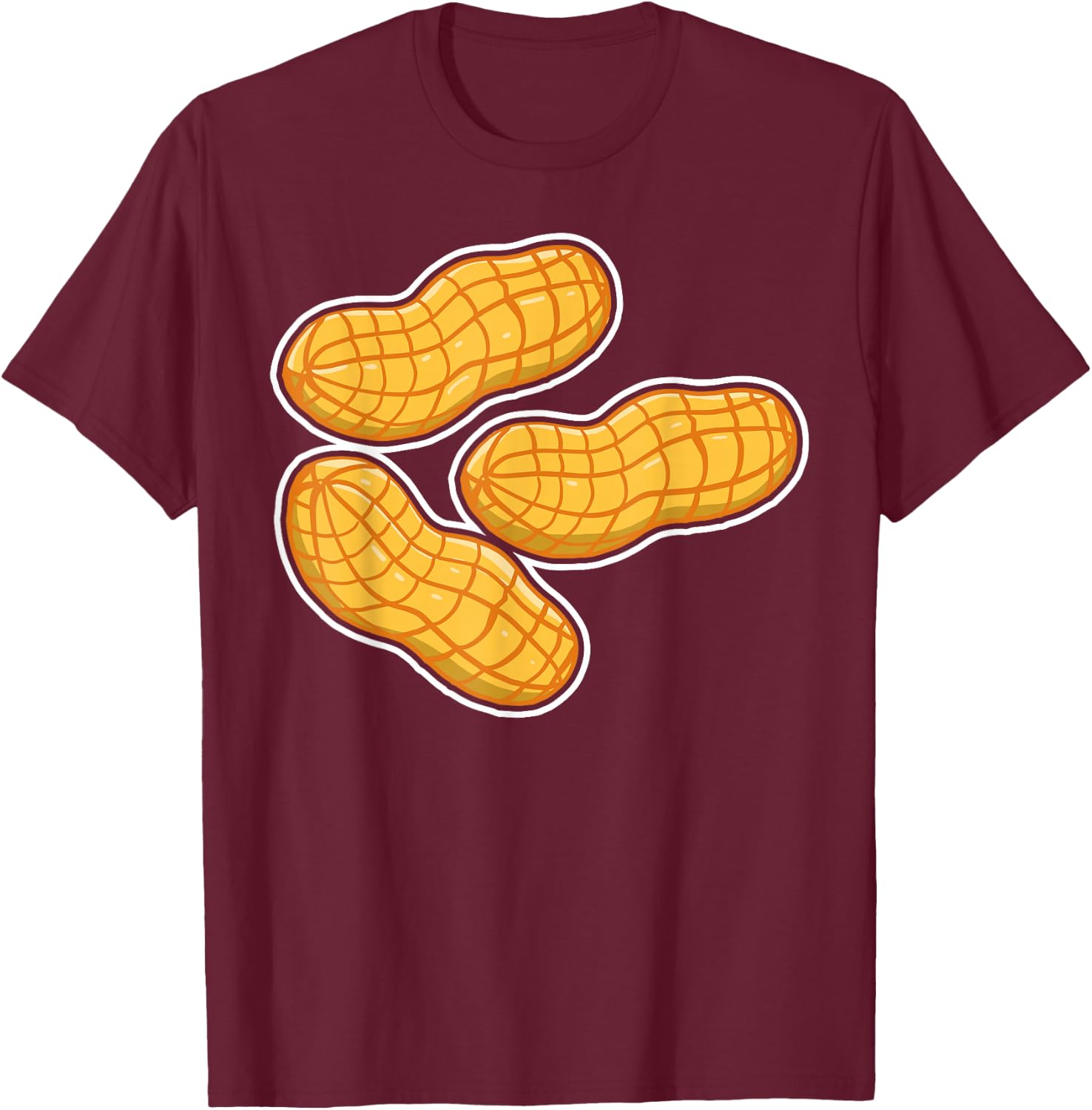 Peanut Graphic gift, Nut design, Peanut design T-Shirt - T-Shirt | Maroon
