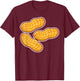 Peanut Graphic gift, Nut design, Peanut design T-Shirt - T-Shirt | Maroon
