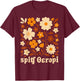 Thanksgiving Speech Therapy Fall Boho Floral SLP T-Shirt - T-Shirt | Maroon