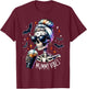 Mummy Vibes Skeleton Coffee Mom Spooky Season Halloween T-Shirt - T-Shirt | Maroon