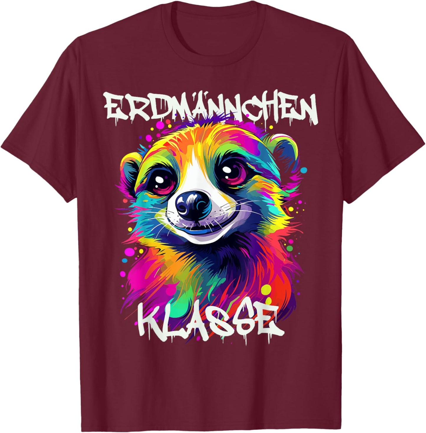 Erdmännchenklasse Grundschule, Klassentier Erdmännchen T-Shirt - T-Shirt | Maroon