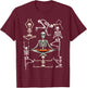 Yoga Skeletons Asana Namaste Funny Meditation Halloween Yogi T-Shirt - T-Shirt | Maroon