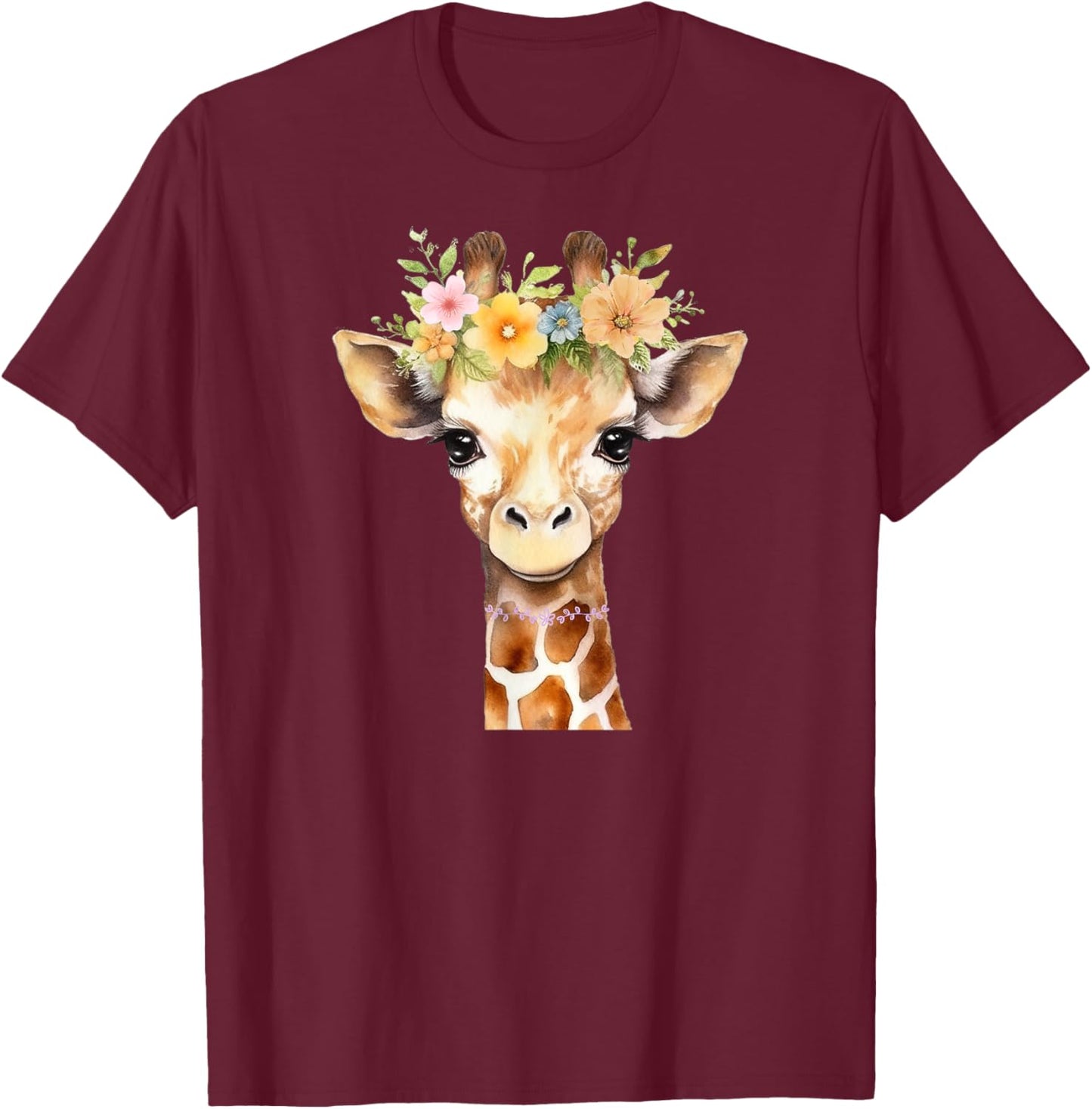 Giraffe Safari Giraffe Lovers , Black, S T-Shirt - T-Shirt | Maroon