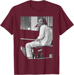 Phil Collins at JFK Stadium Philadelphia Live Aid Concert T-Shirt - T-Shirt | Maroon