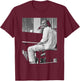 Phil Collins at JFK Stadium Philadelphia Live Aid Concert T-Shirt - T-Shirt | Maroon