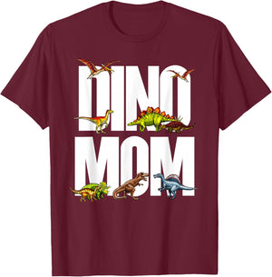 Dinosaur Mom Dinosaur Parent Mother's Day Gift Dino Moms T-Shirt - T-Shirt | Maroon