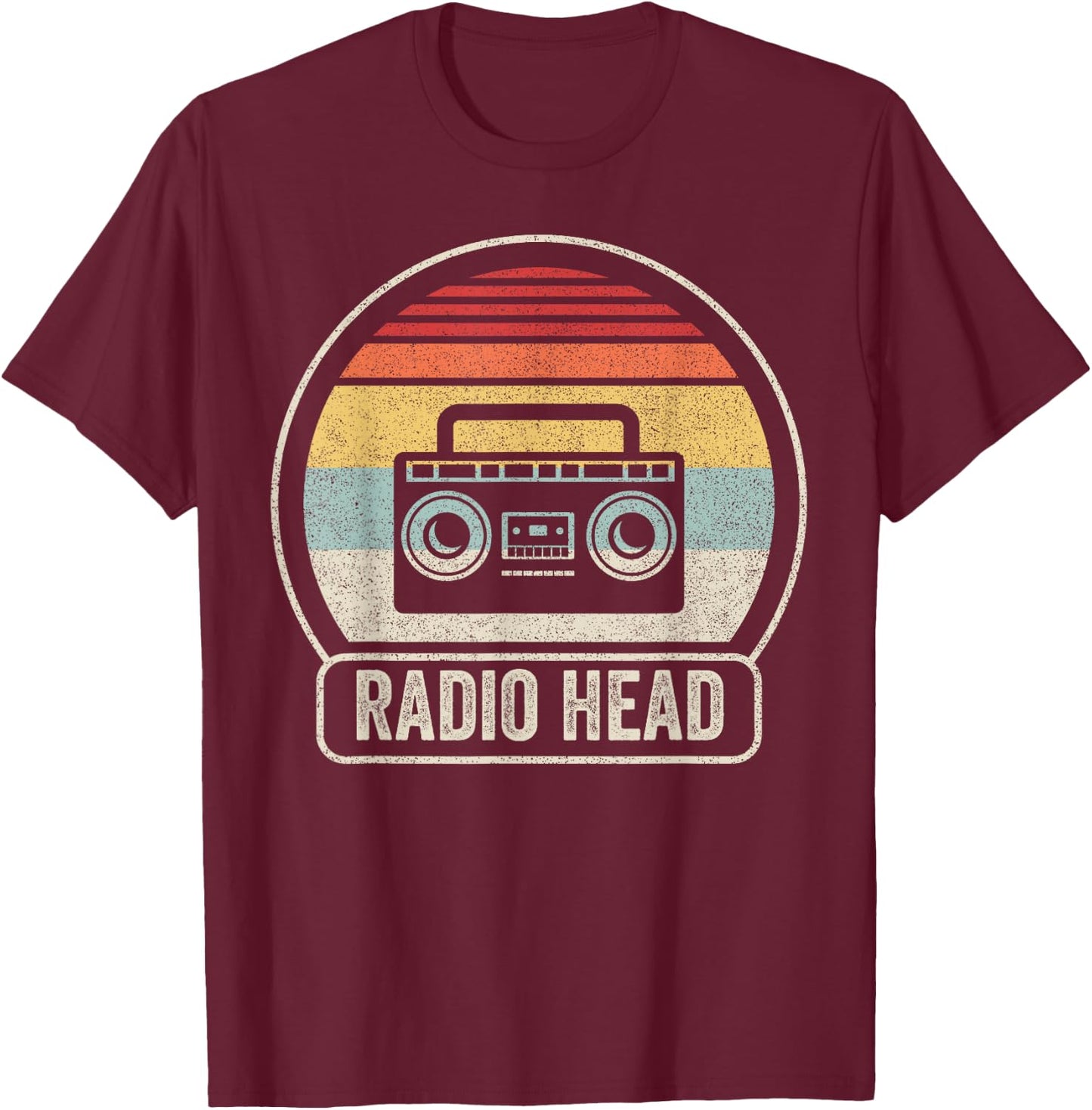 Retro Radio Head T-Shirt - T-Shirt | Maroon
