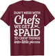 Funny Chef Definition Funny Saying Cook Cooking Chef Gift T-Shirt - T-Shirt | Maroon