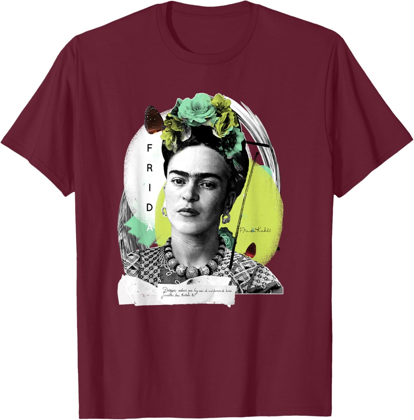 Frida Kahlo - Variety of items T-Shirt - T-Shirt | Maroon