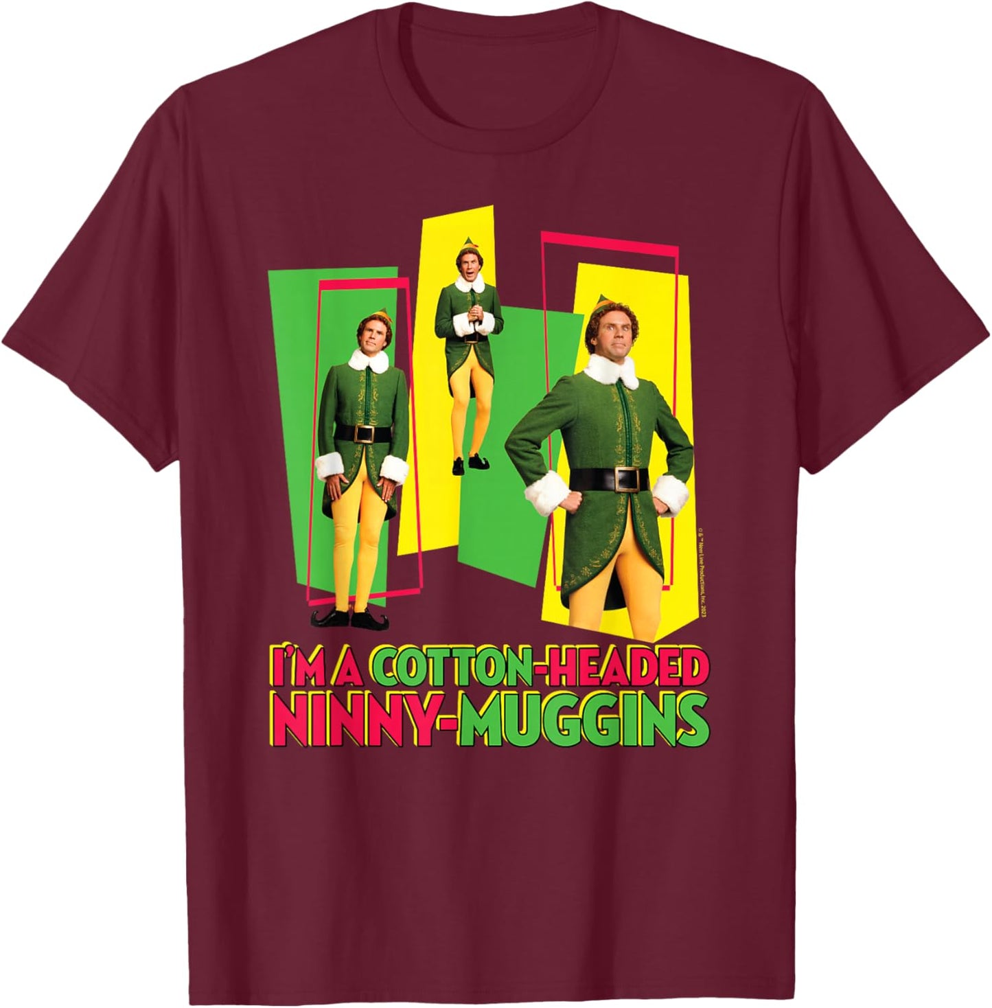 Elf - Cotton Headed Ninny Muggins T-Shirt - T-Shirt | Maroon