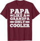 Funny Papa Design For Grandpa Papi Papaw From Grandkids Papa T-Shirt - T-Shirt | Maroon