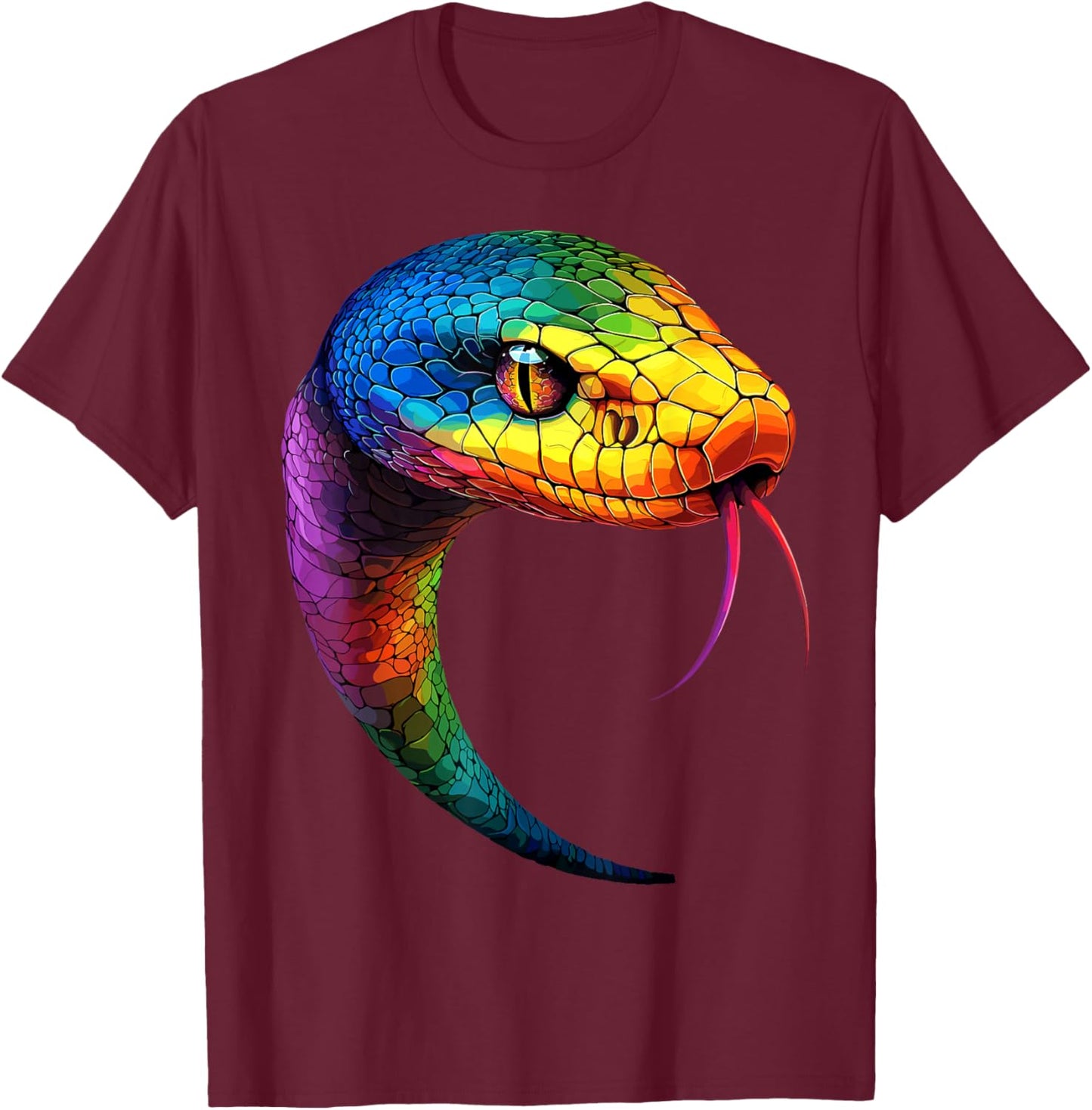 Schlange Python Kobra Mamba Klapperschlange Süße Schlangen T-Shirt - T-Shirt | Maroon
