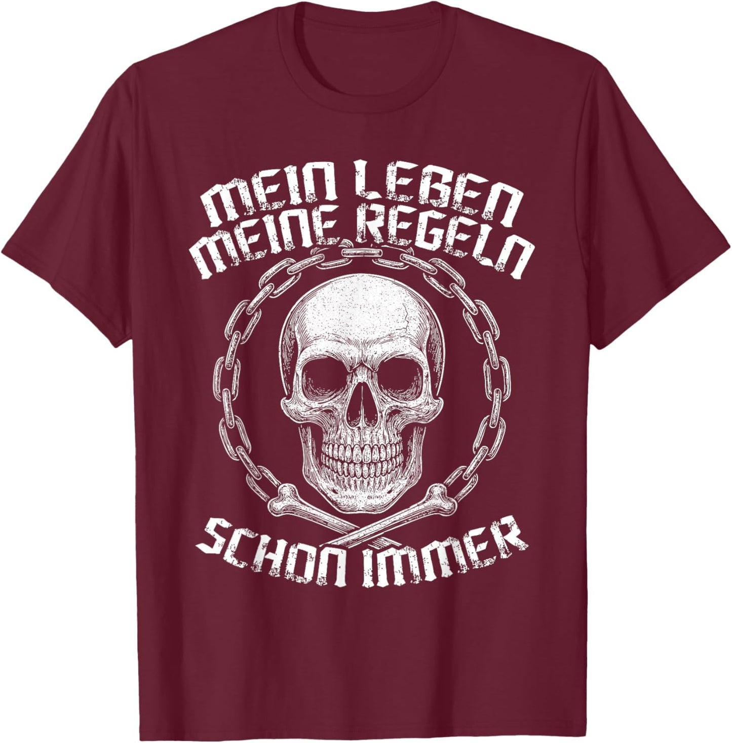 Mein Leben Meine Regeln Statement Spruch Mann Opa Herren T-Shirt - T-Shirt | Maroon