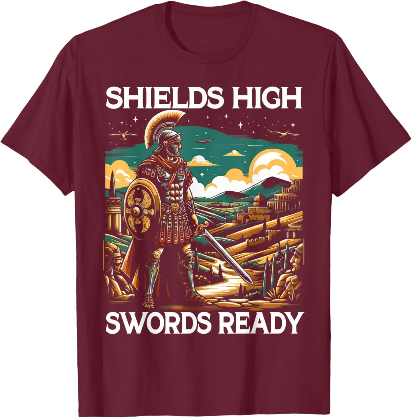 Roman Legionnaires Gladiator Ancient Rome Roman Empire T-Shirt - T-Shirt | Maroon