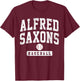 Alfred University Saxons Baseball Arch Vintage Design Men T-Shirt - T-Shirt | Maroon