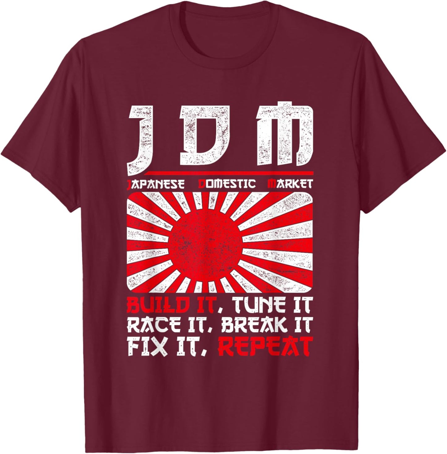 JDM Motorsport Car Tuning Automotive T-Shirt - T-Shirt | Maroon