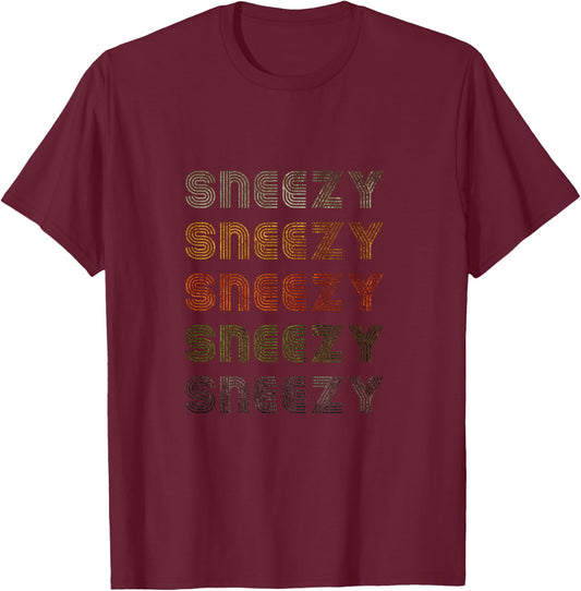 Love Heart Sneezy Grunge Vintage Style Black Sneezy T-Shirt - T-Shirt | Maroon