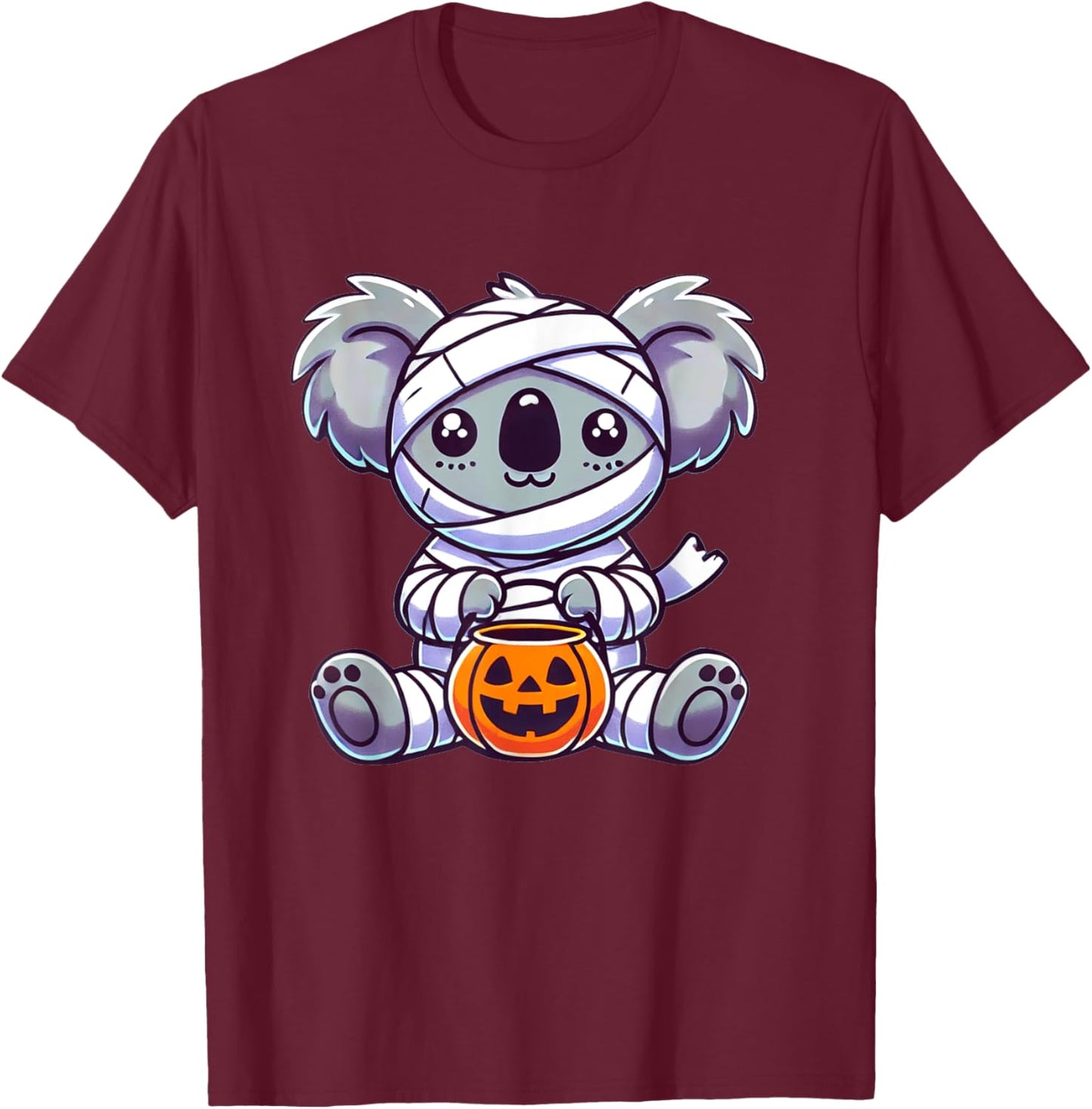 Koala Halloween Mummy Kids Women Men Koala T-Shirt - T-Shirt | Maroon