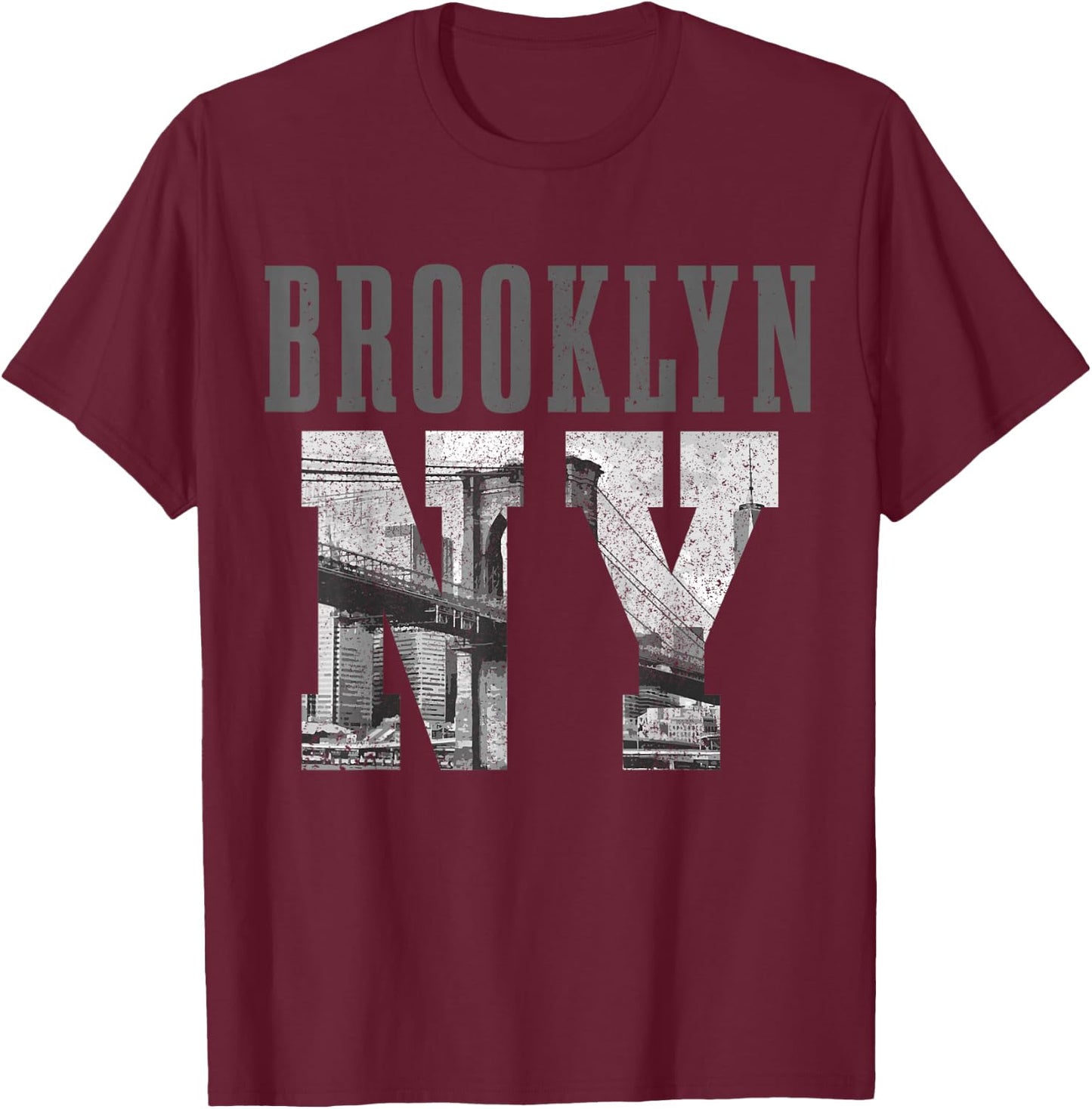 Brooklyn NY NYC New York City Vintage USA America T-Shirt - T-Shirt | Maroon