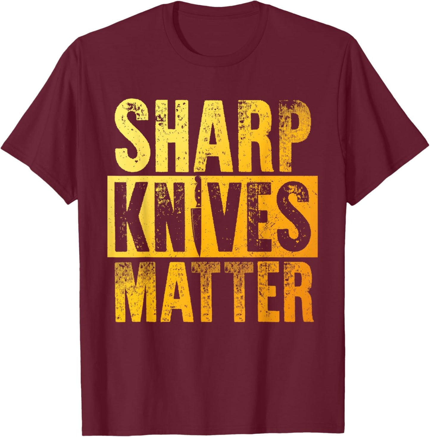 Chef Art Women Knive Lover Hotel Cook Pastry Chef T-Shirt - T-Shirt | Maroon