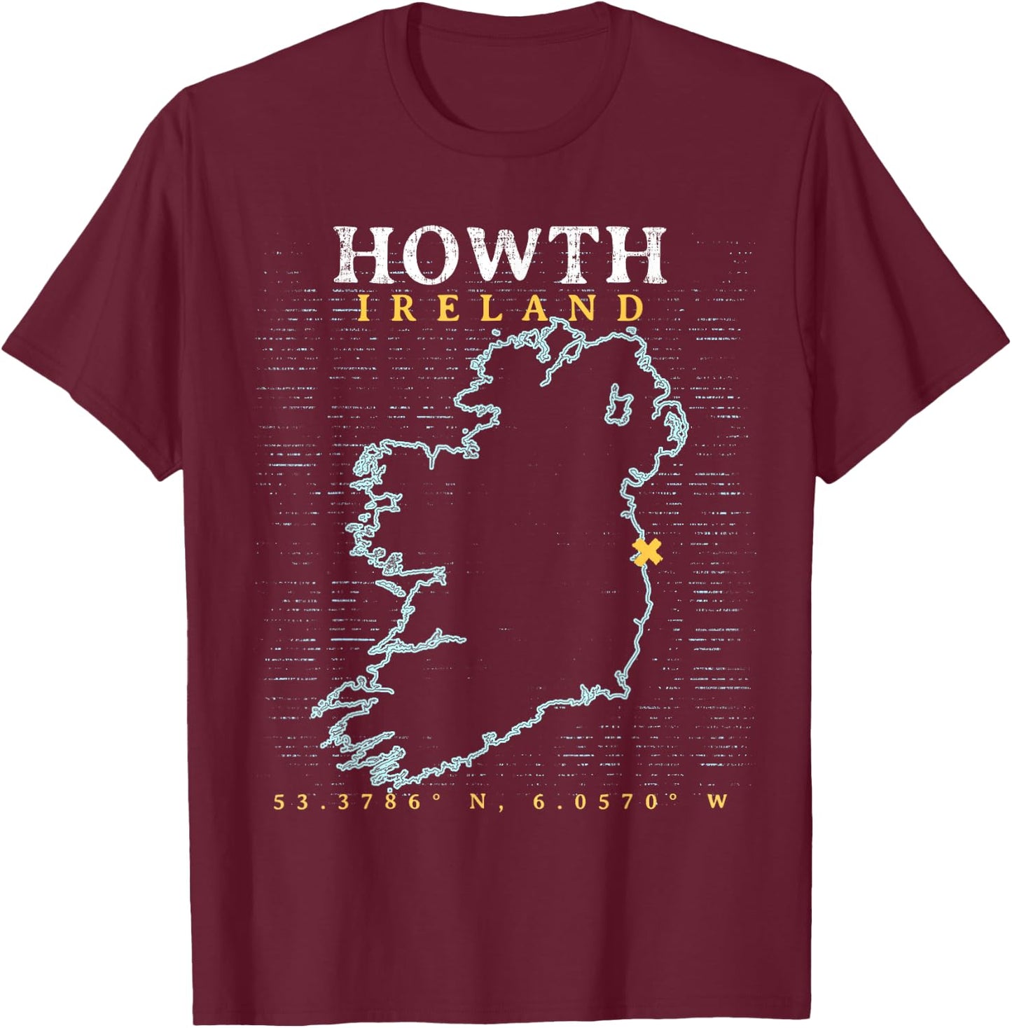 Howth Ireland T-Shirt - T-Shirt | Maroon
