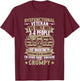 Retired Military Veteran Disgruntled Veteran - -Adults, Black, Small, Short Sleeve T-Shirt - T-Shirt | Maroon