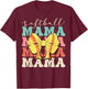 Softball Mama Mvv Mother's Day Softball Mama Retro Groovy Softball Softball Mom T-Shirt - T-Shirt | Maroon