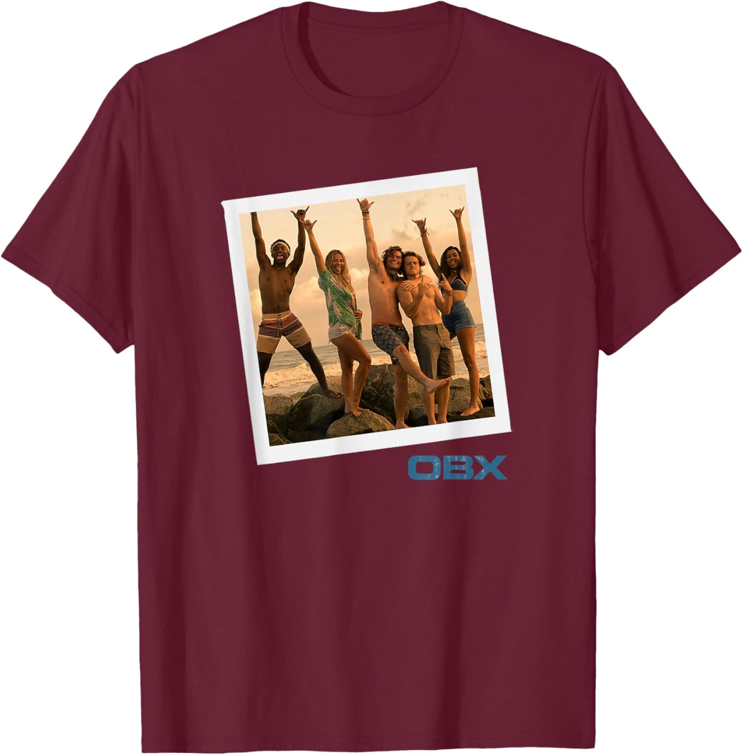 Outer Banks Vintage Photo Group Shot T-Shirt - T-Shirt | Maroon