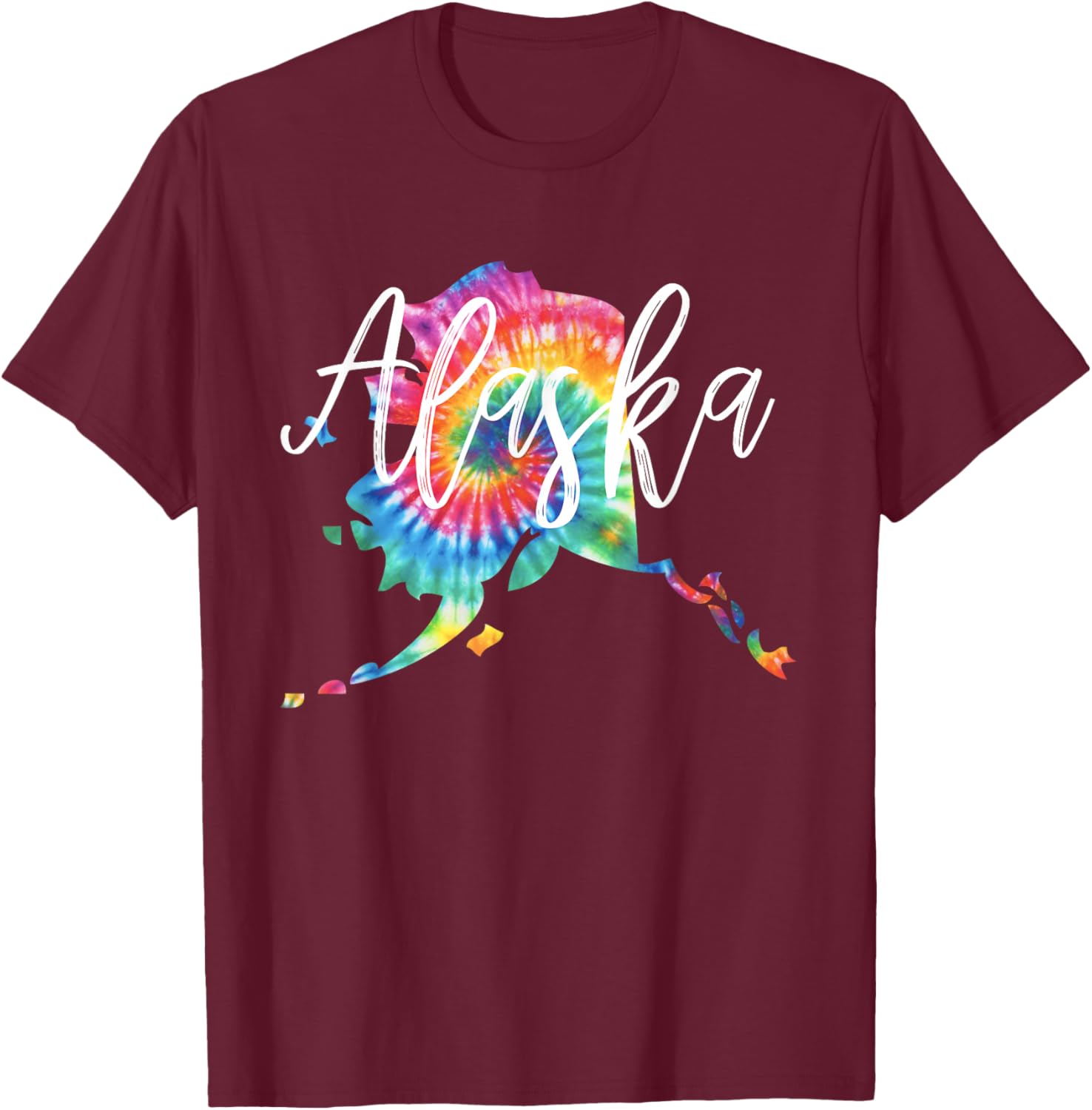 Alaska Tie Dye T-Shirt - T-Shirt | Maroon