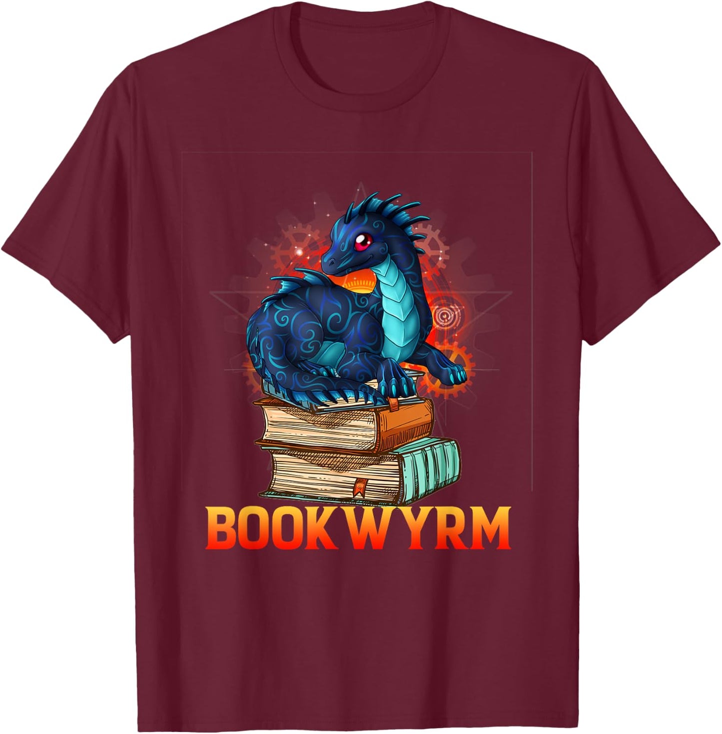 Book Wyrm Bookwyrm Dragon Lover Reading Men Women Gift T-Shirt - T-Shirt | Maroon