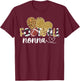 Football Nonna Heart Grandma Nonna Of A Football Player T-Shirt - T-Shirt | Maroon