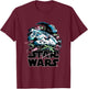 Star Wars Millennium Falcon and X-Wings Battle T-Shirt - T-Shirt | Maroon