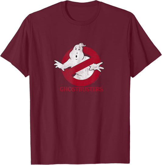 Ghostbusters Vintage Logo with Type T-Shirt - T-Shirt | Maroon