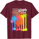 Patriotic USA Flag Dripping Ice Cream Nation Dippin Dots T-Shirt - T-Shirt | Maroon