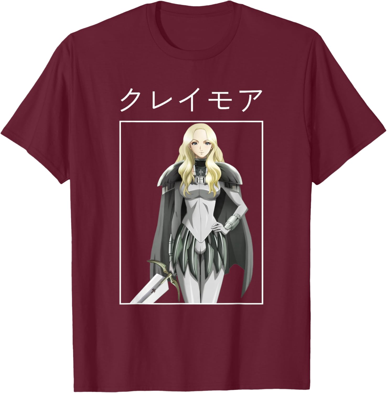 Teresa Faint Smile Clare Claymore Anime Manga Dark Fantasy T-Shirt - T-Shirt | Maroon