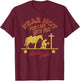 Cowboy Kneeling At Cross Scripture Bible Christian Jesus T-Shirt - T-Shirt | Maroon