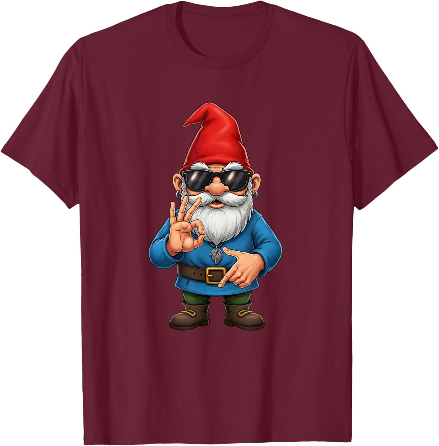 Coole Zwerg Sonnenbrille 67 Zeichen Lustige Sechs Sieben Kunst T-Shirt - T-Shirt | Maroon