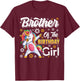 awesome dabbing unicorn birthday Brother Family Matching T-Shirt - T-Shirt | Maroon