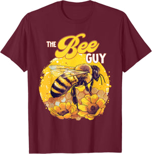 The Bee Guy Bee Lover Beekeeping Honey Bees Farmer T-Shirt - T-Shirt | Maroon