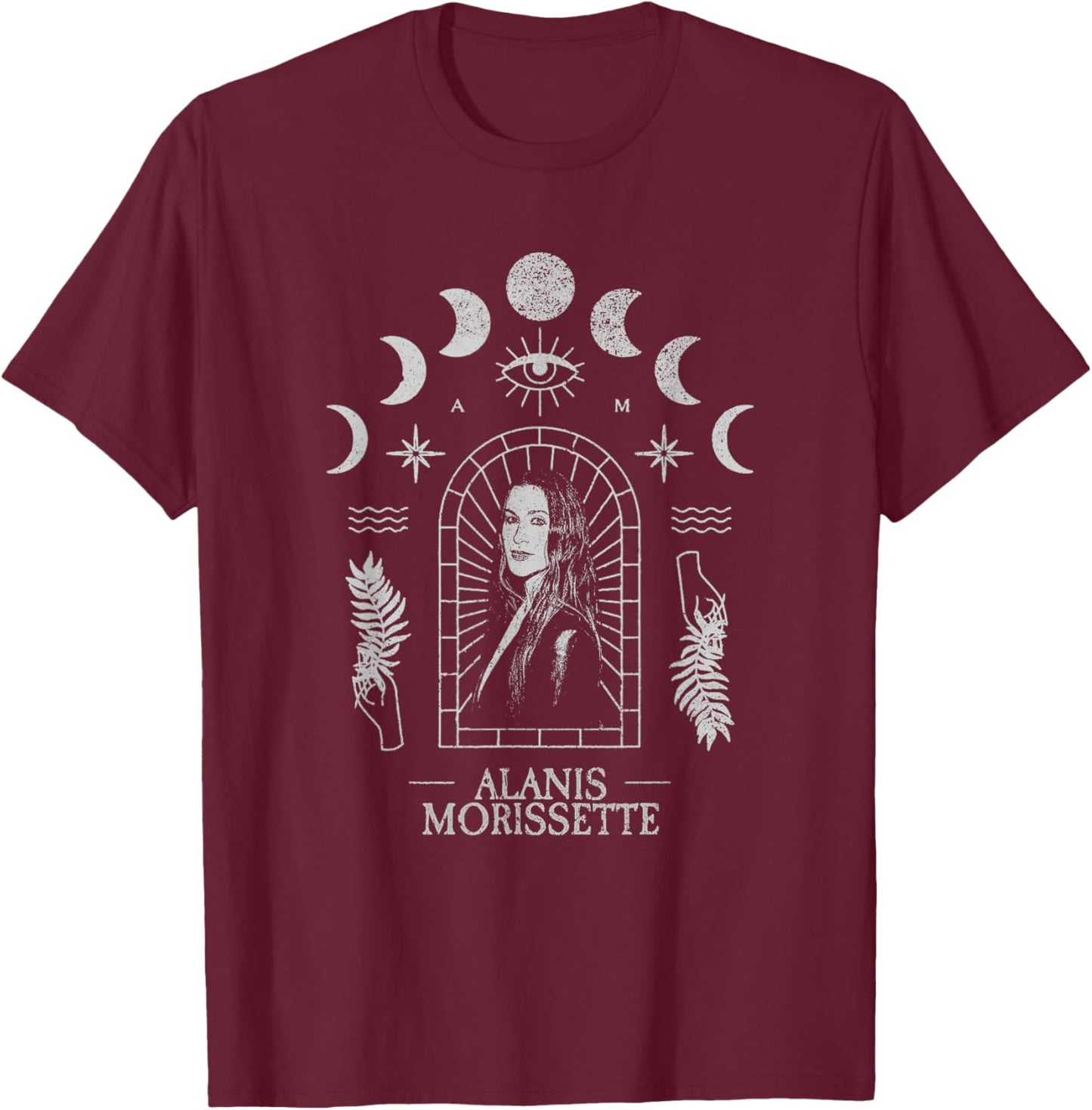 Alanis Morissette - Moon , Black, S T-Shirt - T-Shirt | Maroon